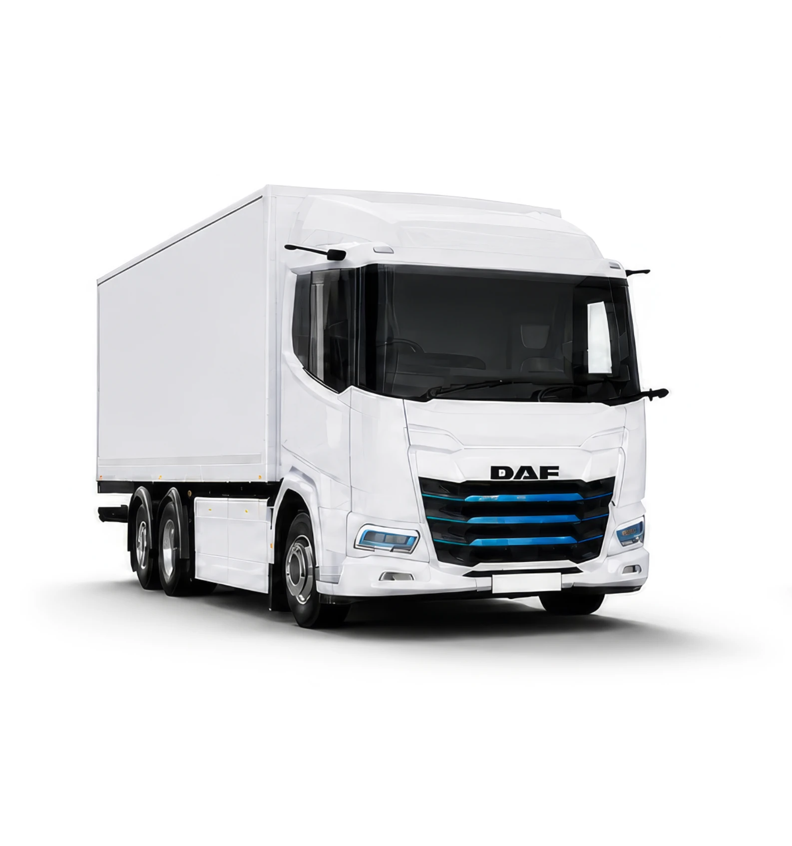 White rigid truck